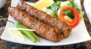 Beef Seekh Kabab (2 Pieces) (with RICE) Image