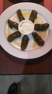 Stuffed Grape Leaves+Tzatziki Image