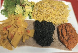 Veggie with Rice & Salad Image