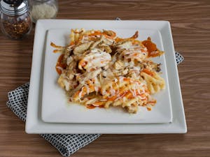 Buffalo Chicken Baked Cheese Fries Image