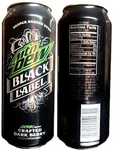 Mountain Dew Black Label (16 Oz.) Image