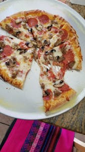 Medium 14" 2-Topping Pizza, (1) 8pc Breadsticks, (1) 2-Liter Soda Image