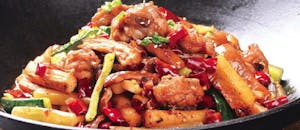 Griddle Cooked Pig's Large Intestines with Chicken 干锅肥肠鸡 Image