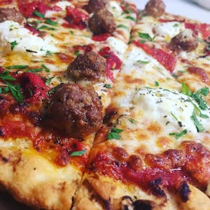 Sausage & Pepper Flat Bread Image