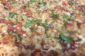 Red Spicy Seafood Pizza Image
