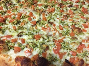 Chicken Pesto White Pizza Image
