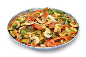 Shrimp Fajitas Tray Peeled Image