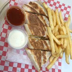 Grilled Chicken with cheese Tortilla Sandwich Image