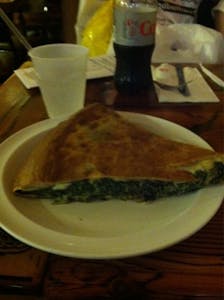 Stuffed Spinach Pizza Slice Image
