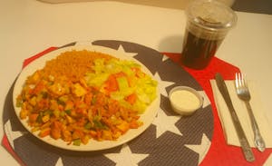 21. Lamb or Chicken over Rice or Salad Image
