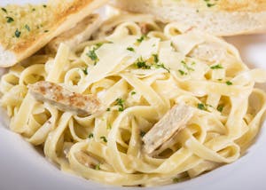 Fettuccine Alfredo with Grilled Chicken Image