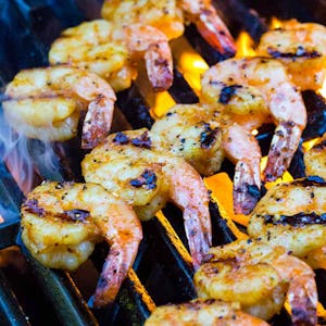 Seafood on Wood Charcoal Grill Image