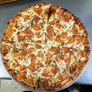 Tomato & Feta Pizza with Basil Image