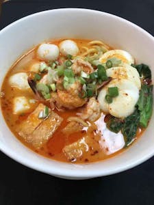 Big Bowl Curry Noodles Soup Image