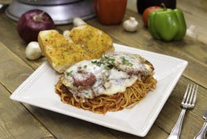 Chicken Parmigiana with Spaghetti Image