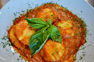 Lobster Ravioli with Pink Sauce Image