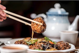 Veggie Meatballs with Basil Sauce Image