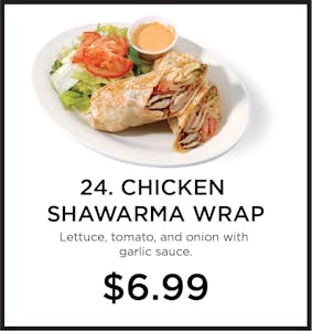 24. Chicken Shawarma Wrap Image