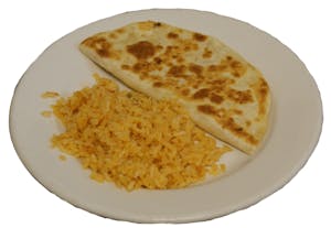 F. Cheese Quesadilla & Rice Image