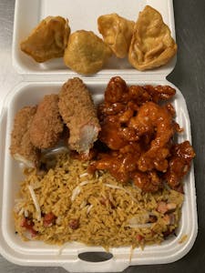 S6. General Tso's Chicken with Fried Crab Sticks Image