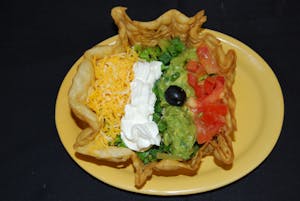 J. Taco Salad with Chicken, Shredded Beef, Ground Beef or Carnitas with Guacamole & Sour Cream Image