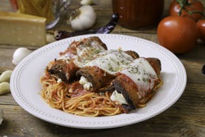 Breaded Eggplant Parmesan Pasta Image