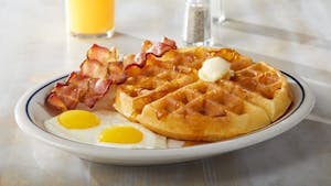 Waffle Platter with Bacon Image