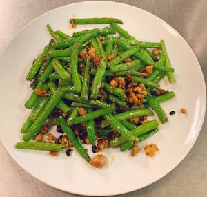 E14. Green Bean Stir Fry with Minced Pork 干扁四季豆 Image