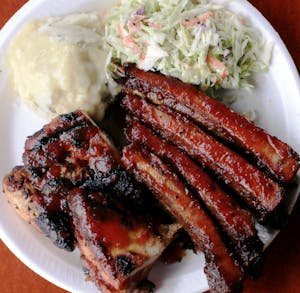 Ribs Baby Rack Pork & White Meat Grilled Chicken Image