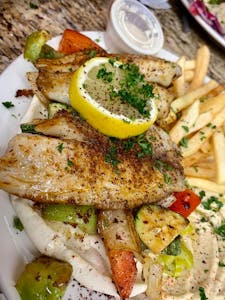 Grilled Tilapia Fillets w/ grill veg Image