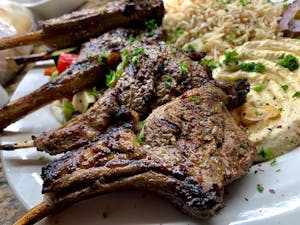 Lamb Chops w/ grilled vegetables Image