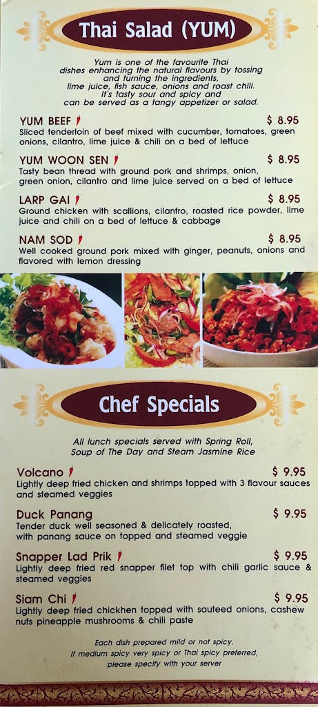 Lunch Menu - TUPTIM THAI