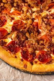 Meat Lovers PIZZA - Sausage, Pepperoni, Meatball & Bacon Image
