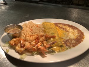 Scampi And Crab Enchilada (1) plate Image