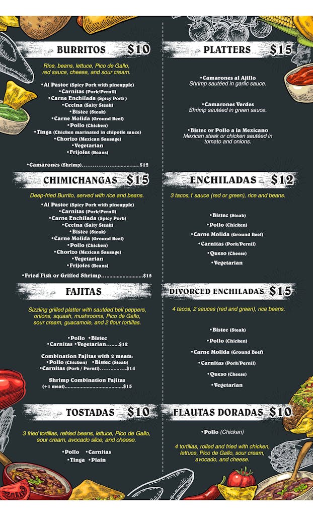 Menu GUACAMOLE WAYNE