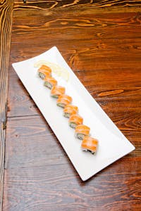 Salmon on Crunchy Roll Image
