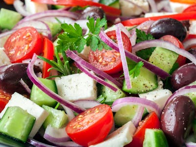 Order Greek Salad  food online from SAL'S NY PIZZA store, Chesapeake on bringmethat.com