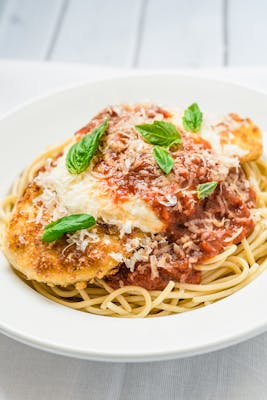 Order Chicken Parmigiana  food online from SAL'S NY PIZZA store, Chesapeake on bringmethat.com