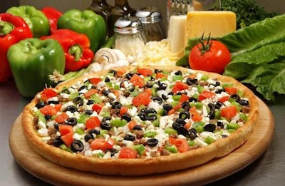 Order Greek Pizza  food online from SAL'S NY PIZZA store, Chesapeake on bringmethat.com