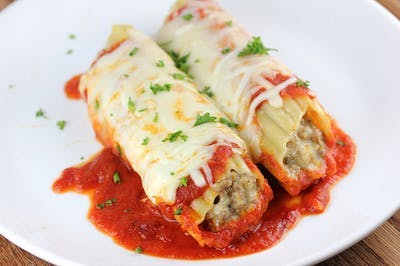 Order Manicotti food online from SAL'S NY PIZZA store, Chesapeake on bringmethat.com