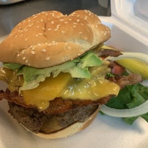 Bacon Cheddar Avocado Burger Image