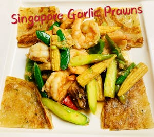 Singapore Garlic Prawns Image