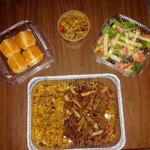 Hamburger Steak Family Meal Image