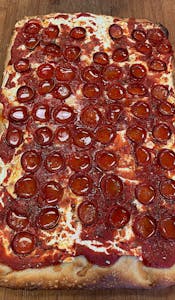 "Spice-a-roni" Rectangle Pan Pizza Image