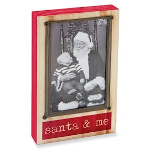Block Santa and Me Frame Image