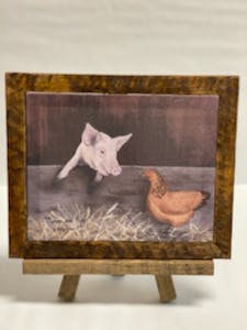 "bacon & eggs" Wood framed canvas Image