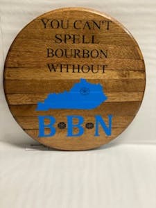 "You Can't Spell.." Barrel head hanging Decor Image