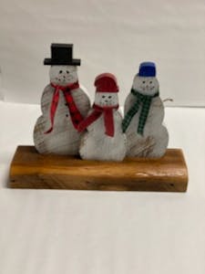 Tabletop Wooden Snowmen Image