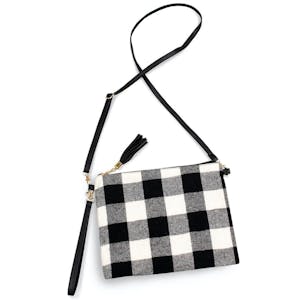 White/Black Buffalo Plaid Handbag Image
