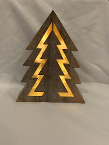 Wooden Light-up Tree Image